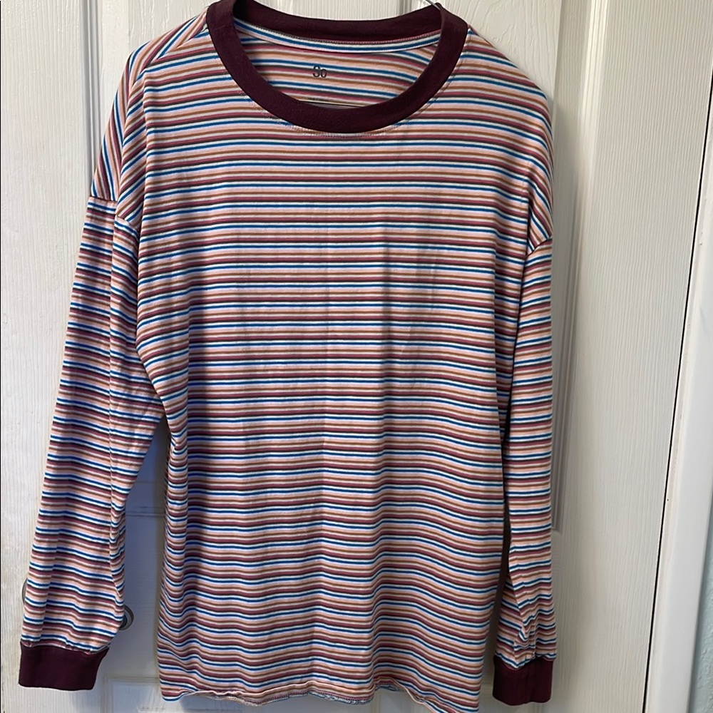 SO Multicolor Striped Long Sleeve Tee